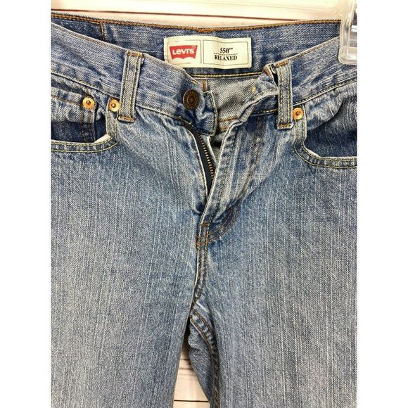 Levi's 550 Boy's Size 14 Slim Medium Wash Denim Blue Jeans - Picture 3 of 7